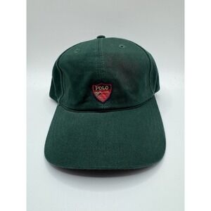 VTG Polo Golf Ralph Lauren Shield Hat Green Strapback Cap NWT